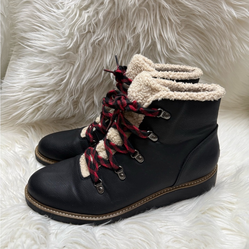 Dr.Scholl’s Cozy Black Fur-Lined Boots size 11